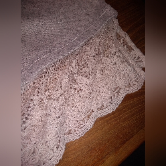 Michel Studio Collection Knit Top, Size 4X, Lacy Bottom Hem, Blush Pink … - Picture 6 of 7